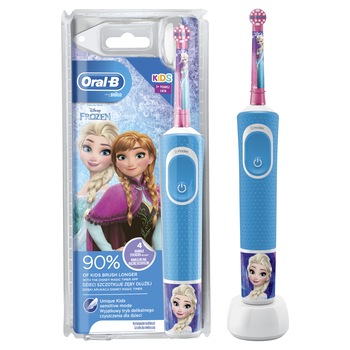 Periuta de dinti electrica, Oral-B, Pentru copii, Model Frozen, Multicolor