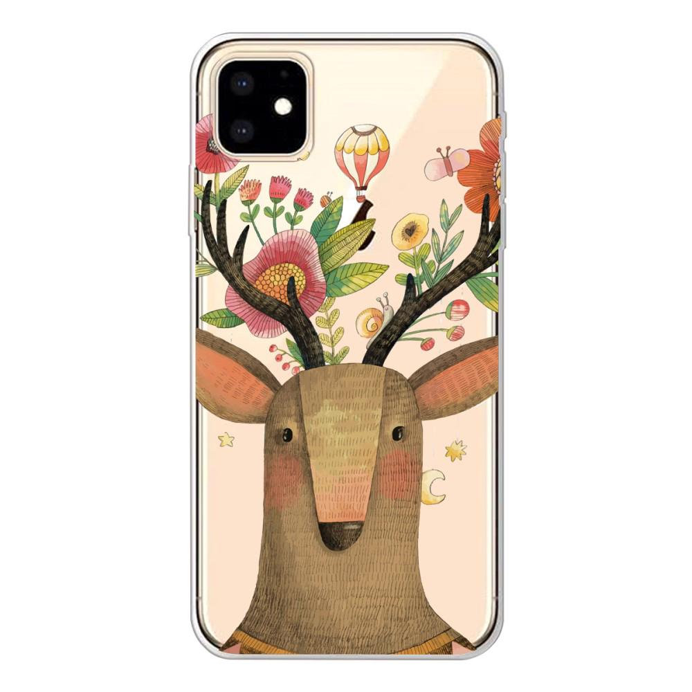 Carcasa Husa Apple iPhone 11 model Reindeer, Antisoc + Folie sticla securizata Apple iPhone 11 Tempered Glass Viceversa