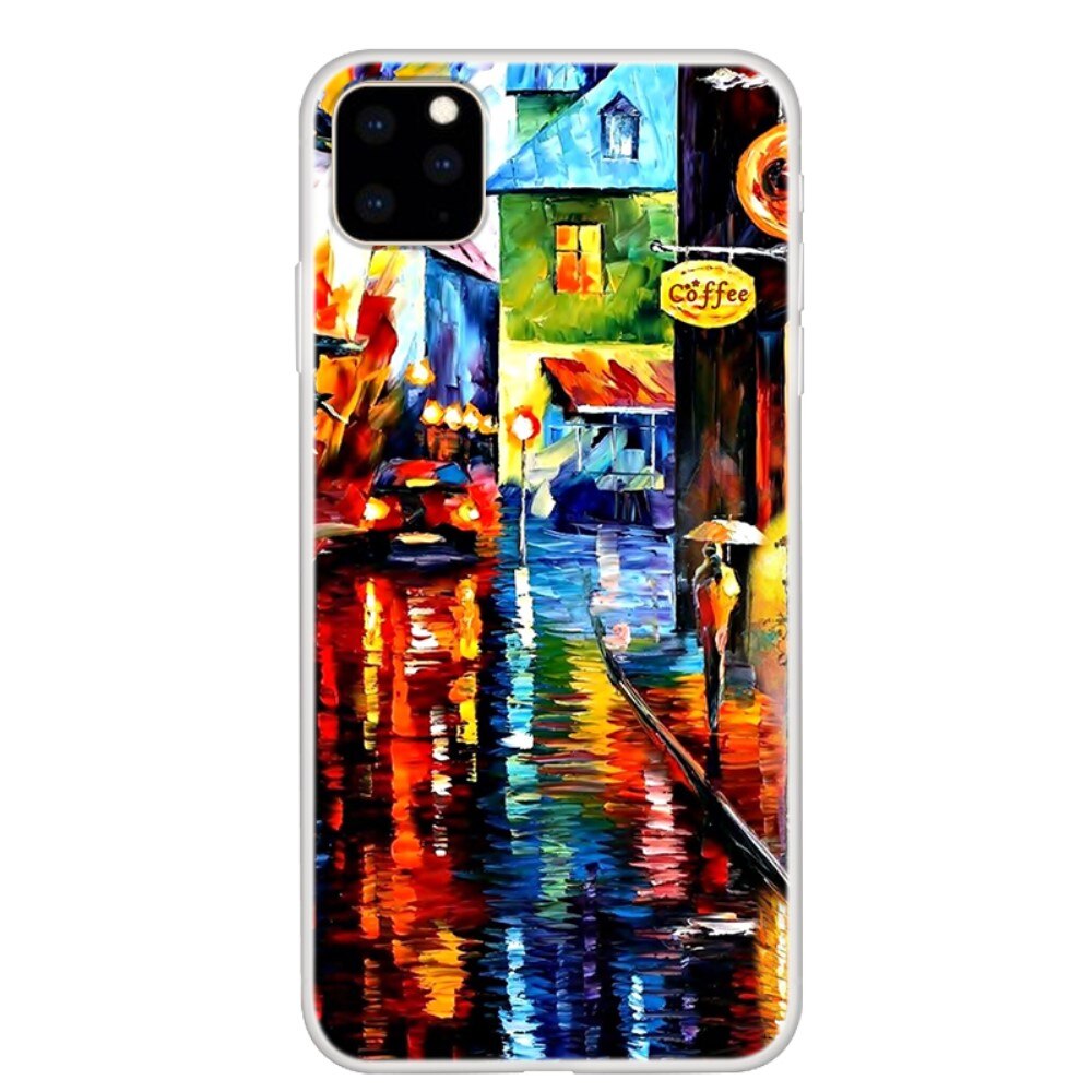 Carcasa Husa Apple iPhone 11 model Oil Painting, Antisoc + Folie sticla securizata Apple iPhone 11 Tempered Glass Viceversa