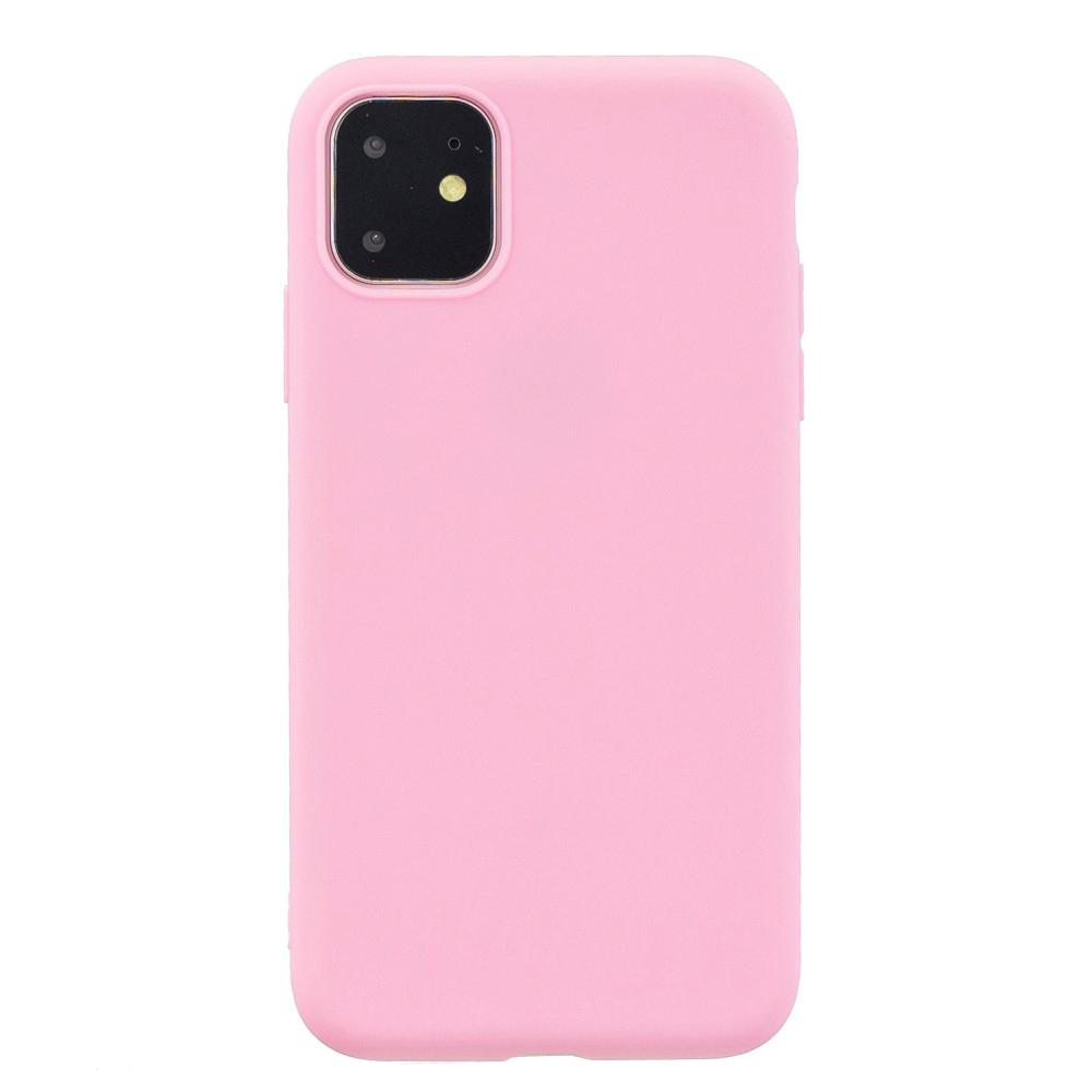 SET 1x Husa silicon Apple iPhone 11 , Pink Mat + 1x Folie sticla securizata Apple iPhone 11 , Antisoc, TPU, Viceversa