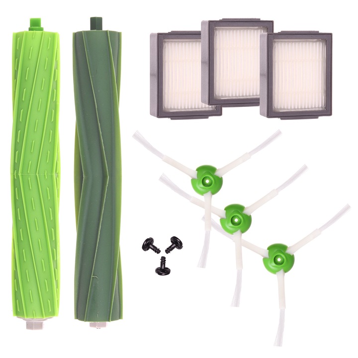 Комплект аксесоари робот прахосмукачка iRobot Roomba I7 E5 E6 E7, 2 x стандартна четка, 3 x странични четки, 3 x филтър