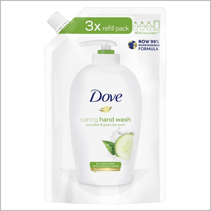 Резерва течен сапун Dove Fresh Touch, 750 мл