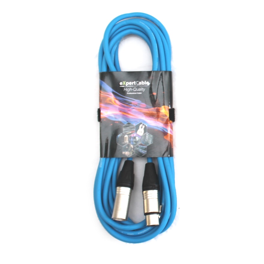 Cablu XLR-XLR 5m albastru eXpertCable