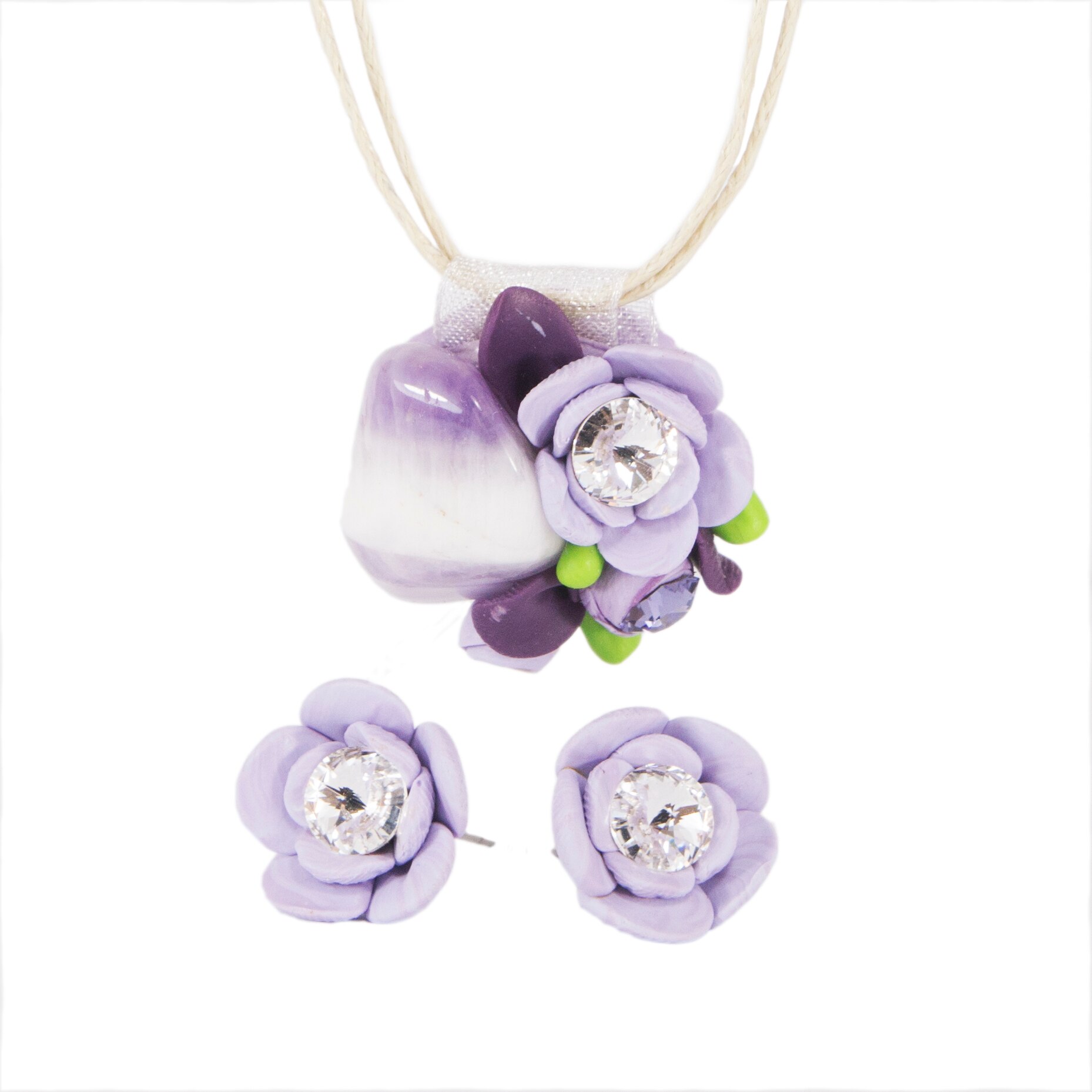 Set Ametist cu cristale, Miidefloriart, model 83