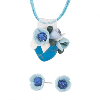 Set piatra semipretioasa cu cristale, Miidefloriart, model 92 Set piatra semipretioasa cu cristale, Miidefloriart, model 92