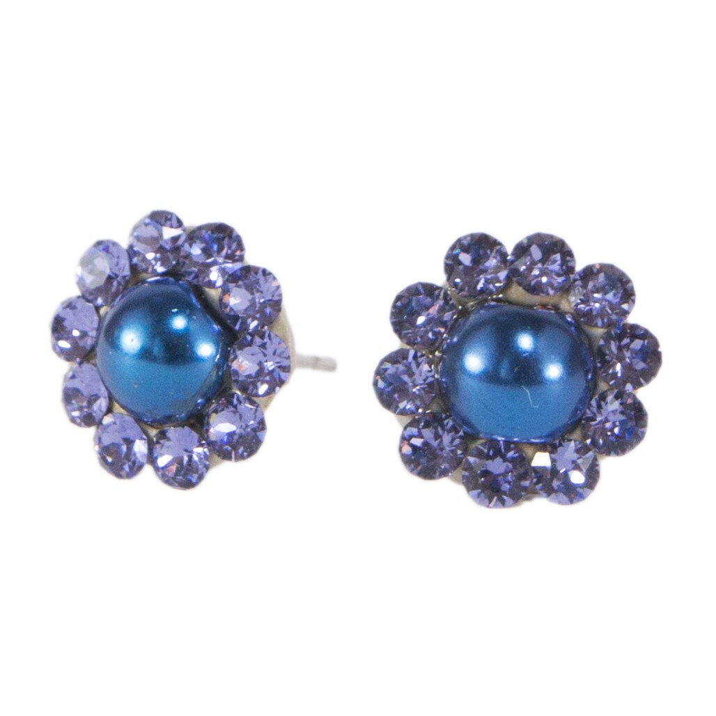 Cercei handmade cu cristale, Xirius Chaton pp21, Miidefloriart, model 17