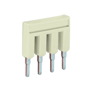 Bara pieptene pentru clema Wago 4 mm² 10 pini, gri deschis Bara pieptene pentru clema Wago 4 mm² 10 pini, gri deschis