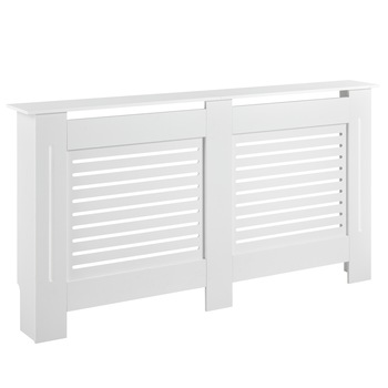 Masca Positano protectie calorifer/radiator, en.casa, 152 x 19 x 82 cm, MDF lacuit, 12mm, 10 Kg, alb, vintage, protejeaza copii si animalele de companie Masca Positano protectie calorifer/radiator, en.casa, 152 x 19 x 82 cm, MDF lacuit, 12mm, 10 Kg, alb, vintage, protejeaza copii si animalele de companie