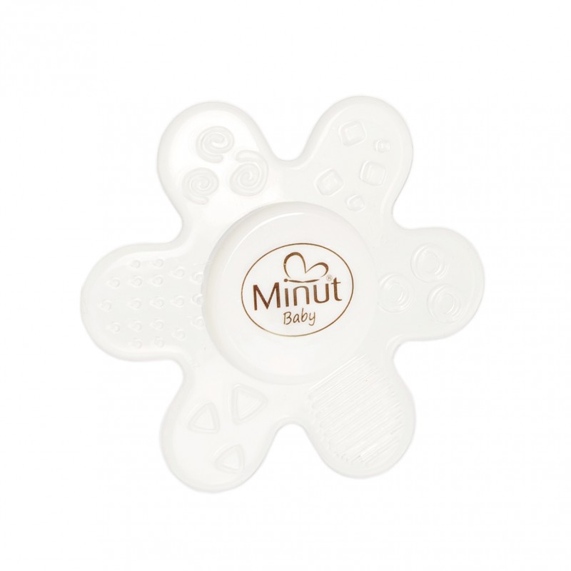 Jucarie dentitie floare silicon Minut Baby, 3+