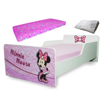 Pachet Pat copii Start Minnie Mic + Saltea Spuma 140x70x12cm + Husa Impermeabila - 2-8 ani Pachet Pat copii Start Minnie Mic + Saltea Spuma 140x70x12cm + Husa Impermeabila - 2-8 ani