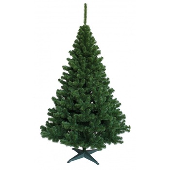 Brad de Craciun artificial cu aspect natural, inaltime 220 cm, verde, suport inclus Brad de Craciun artificial cu aspect natural, inaltime 220 cm, verde, suport inclus