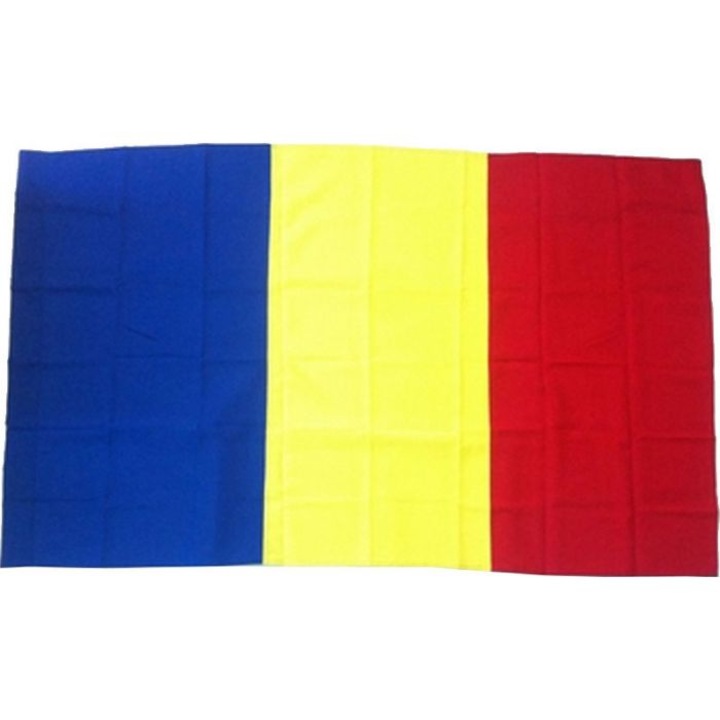 Steag National Romania Cu Franjuri De Interior Saten 100x150 cm