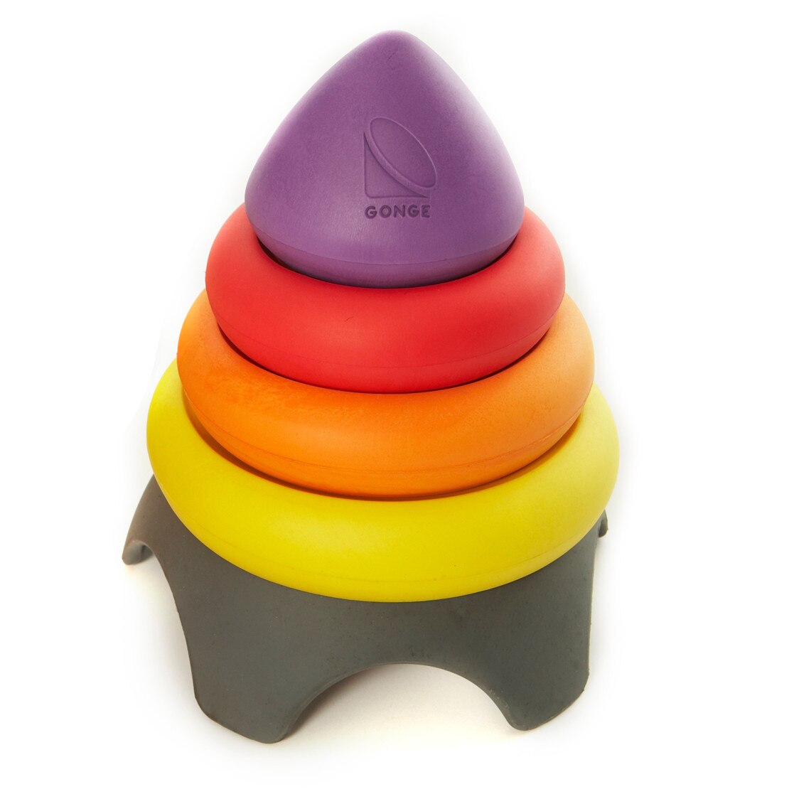 Palaria clovnului Gonge, joc de echilibru, multicolor, set de 5 bucati