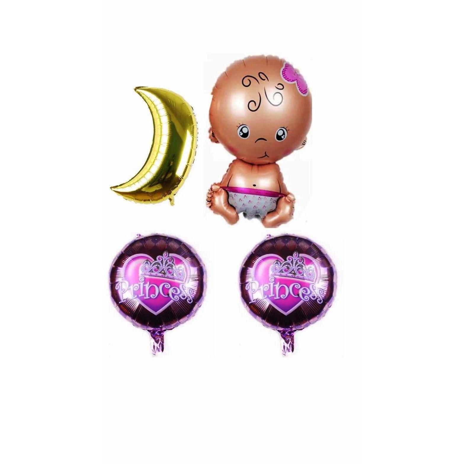Set de 4 baloane botez Princess