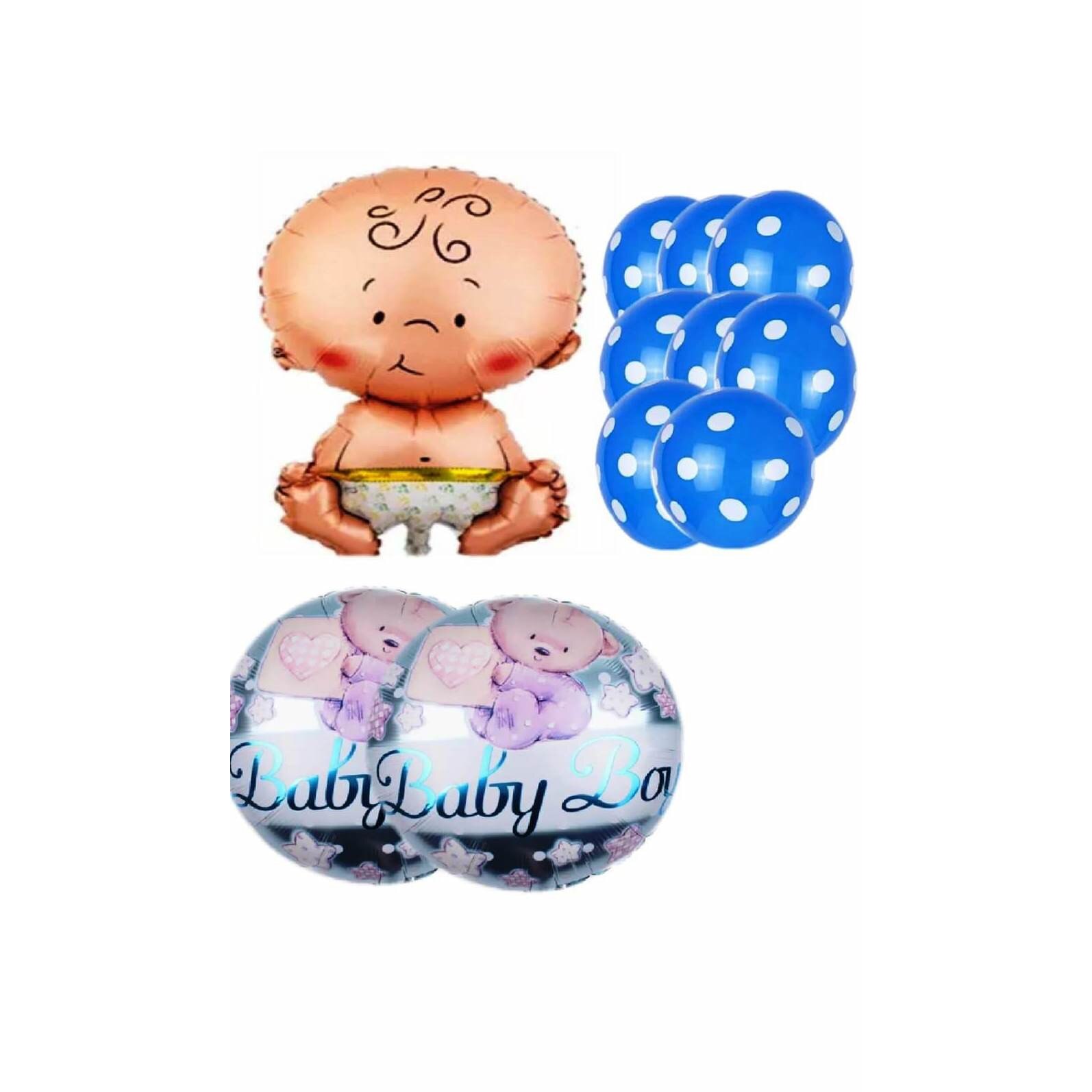 Set 13 baloane pentru botez-Albastru