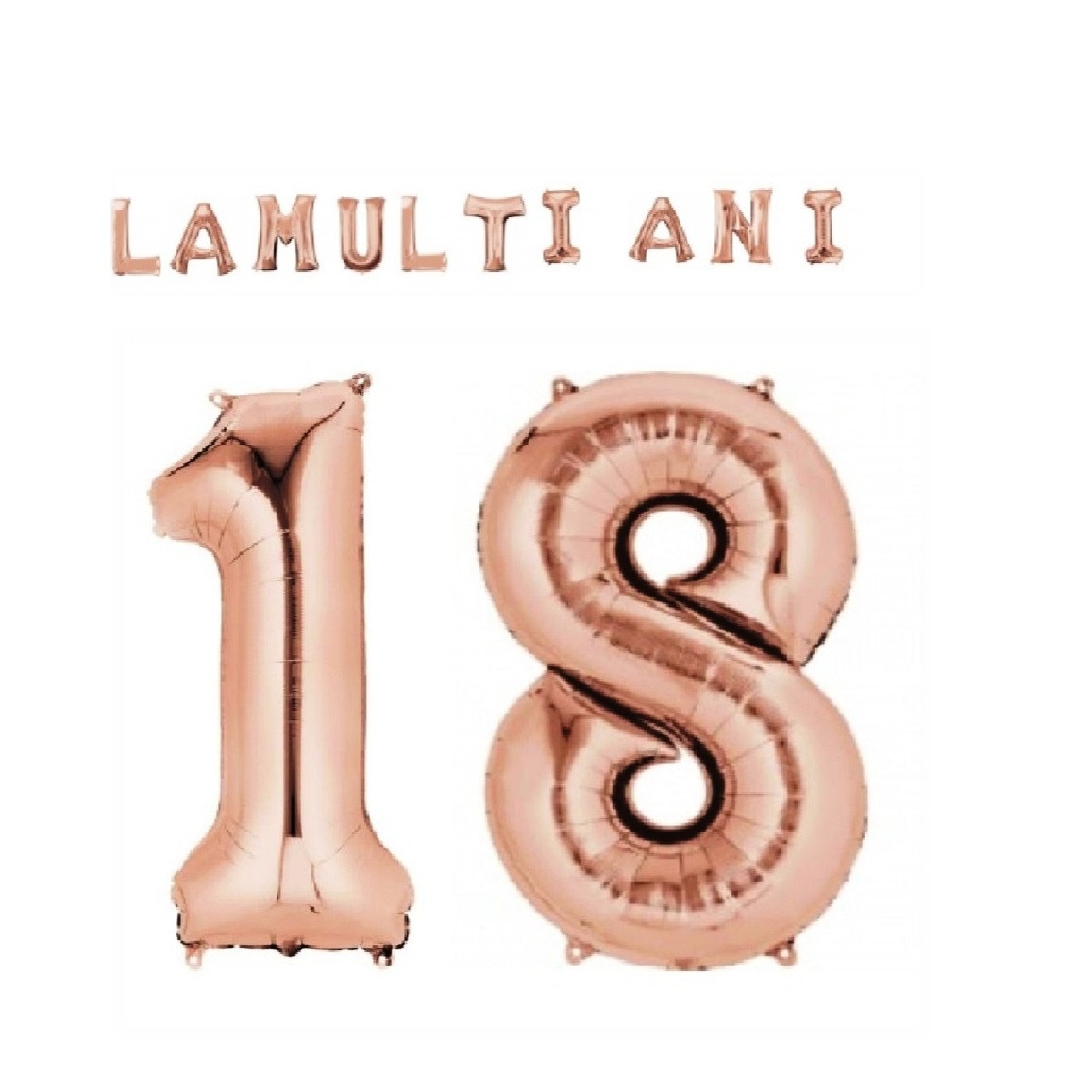 Set 12 baloane majorat -Rose gold