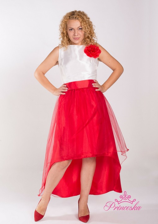 Дамска рокля Princeska Шик. червена, 36