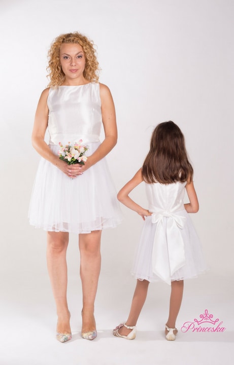 Стилна рокля - Princeska Lady, бяла , 36