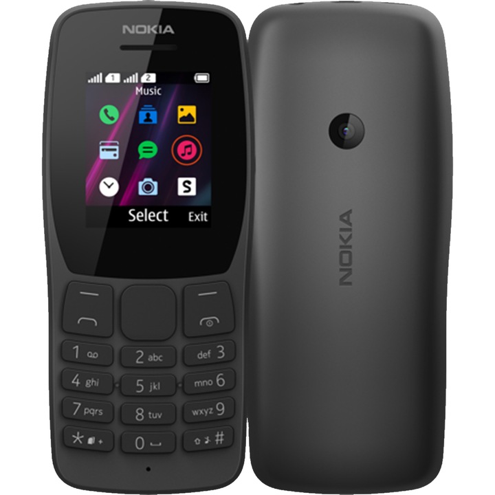 Telefon mobil Nokia 110, Dual SIM, Black