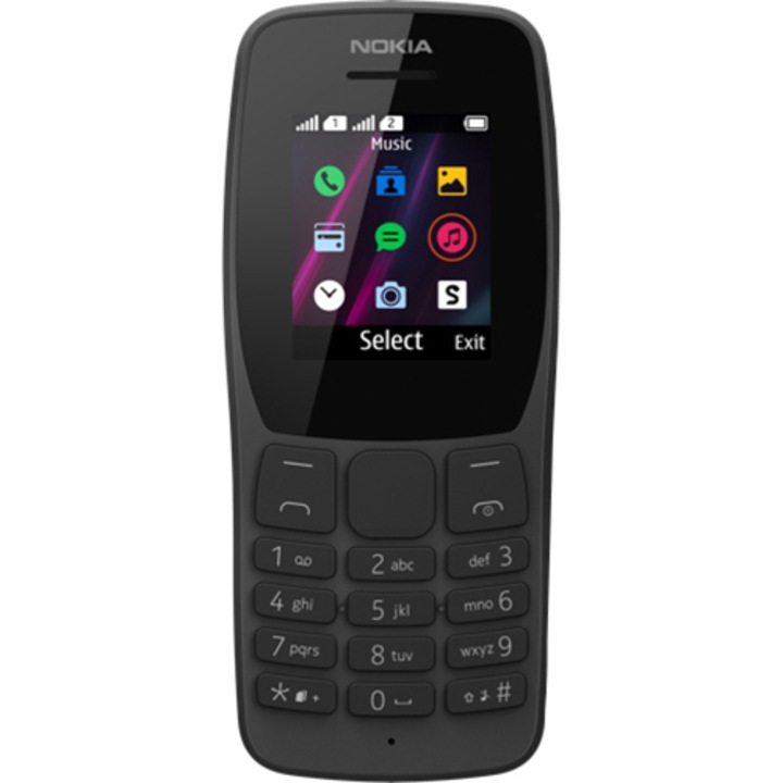 Telefon mobil Nokia 110, Dual SIM, Black