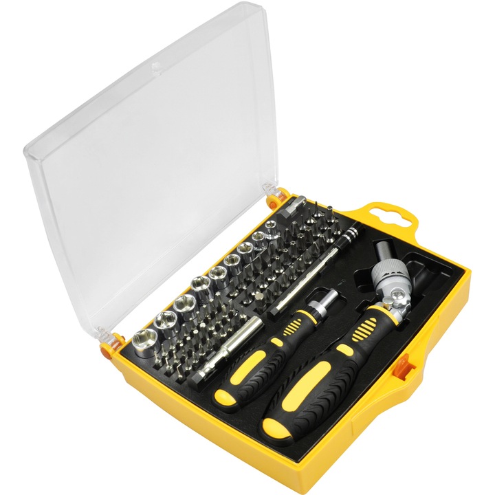 Комплект отвертки и битове CR-V Fieldmann FDG 5004-79R, 79 части