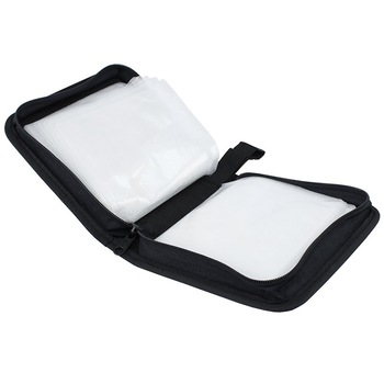 Mapa pentru 40 CD/DVD/Blu-ray, ProCart, material piele ecologica, inchidere fermoar, negru Mapa pentru 40 CD/DVD/Blu-ray, ProCart, material piele ecologica, inchidere fermoar, negru