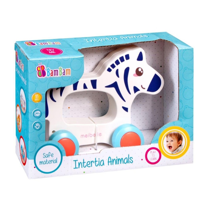 Jucarie cu rotile, 18 luni+, model zebra