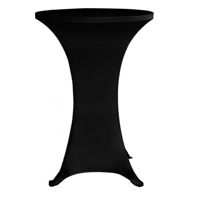 Fata de masa elastica neagra RAKI pentru masa coctail ,catering, evenimente D80 h110