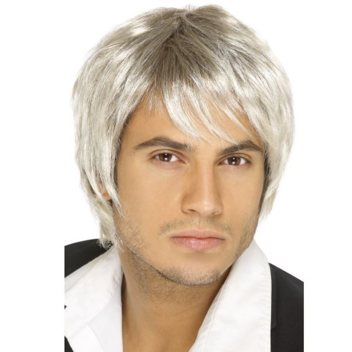 Сребристо руса мъжка перука Boy Band