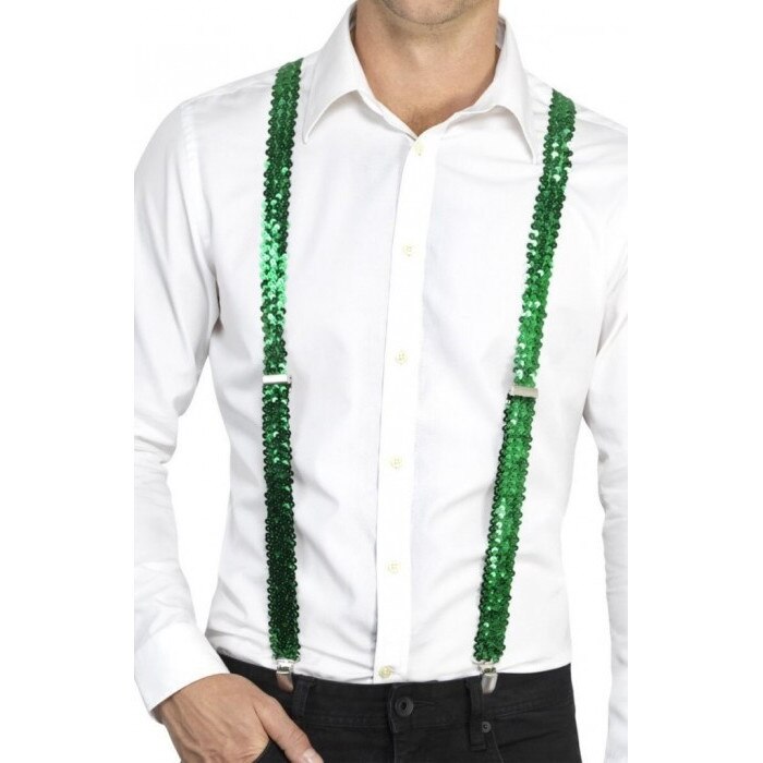 Bretele Party Paiete Verzi