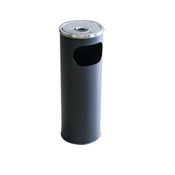 Scrumiera exterioara cu cos gunoi 12L 20x20xh58cm neagra Scrumiera exterioara cu cos gunoi 12L 20x20xh58cm neagra