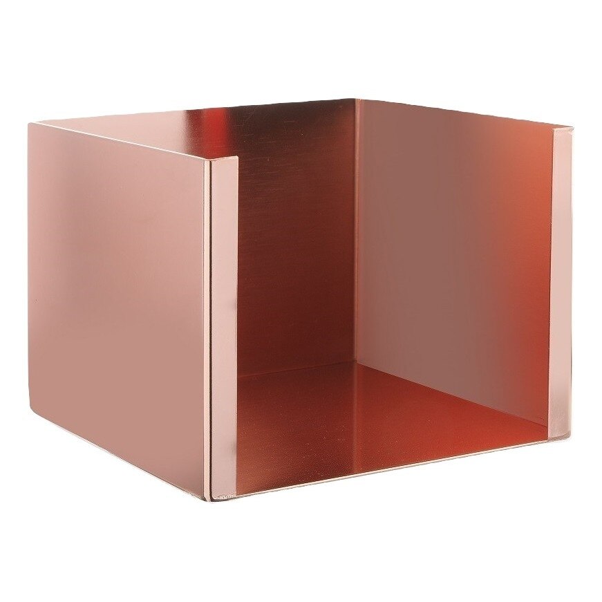 Suport servetele din otel inoxidabil placat cu cupru Hendi 130x130x(H)100 mm