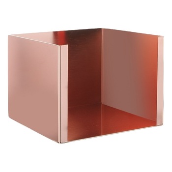 Suport servetele din otel inoxidabil placat cu cupru Hendi 130x130x(H)100 mm Suport servetele din otel inoxidabil placat cu cupru Hendi 130x130x(H)100 mm