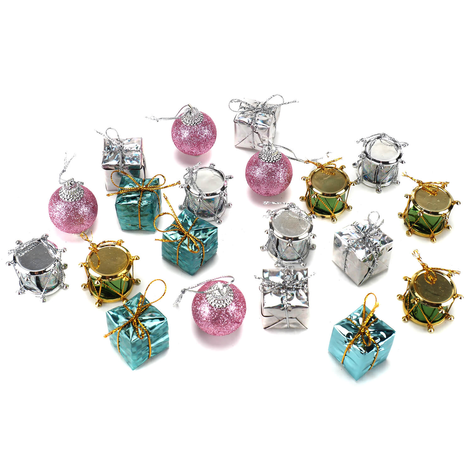 Set Holly 20 globuri mixte, 3 cm