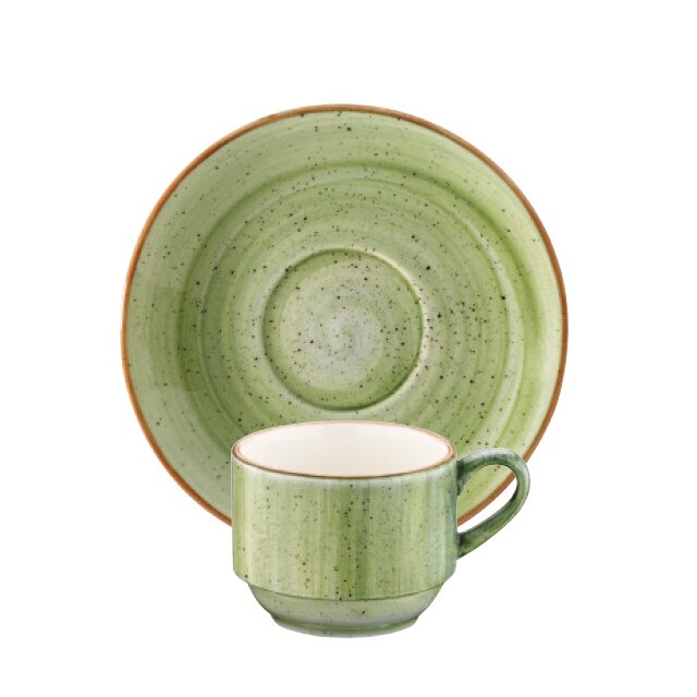 Set ceasca si farfurioara din portelan AURA THERAPY 80cc ATH GRM 02KFT