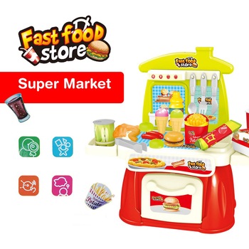 Set Fast Food Supermarket pentru copii Set Fast Food Supermarket pentru copii