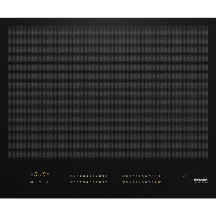Плот за вграждане Miele KM 7667 FL, Индукция, 4 зони за готвене, TwinBooster, Свързване с абсорбатор, 62 см, Черен