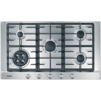 Plita incorporabila Miele KM 2052 G, Gaz, 5 arzatoare, Aprindere electrica, Arzator WOK, 90 cm, Inox