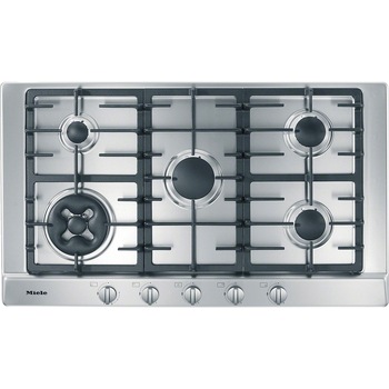 Plita incorporabila Miele KM 2052 G, Gaz, 5 arzatoare, Aprindere electrica, Arzator WOK, 90 cm, Inox