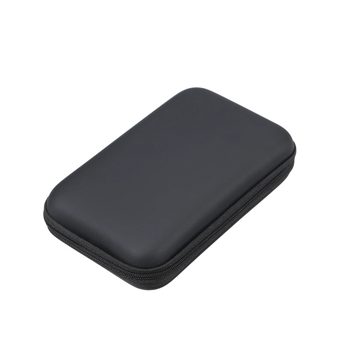 Husa de transport si protectie pentru HDD de 3.5inch, hard disk, baterie externa portabila, negru