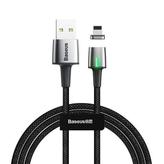Cablu Magnetic iPhone Lightning 1,5A 2M - Baseus Zinc CALXC-B01 Negru/Auriu