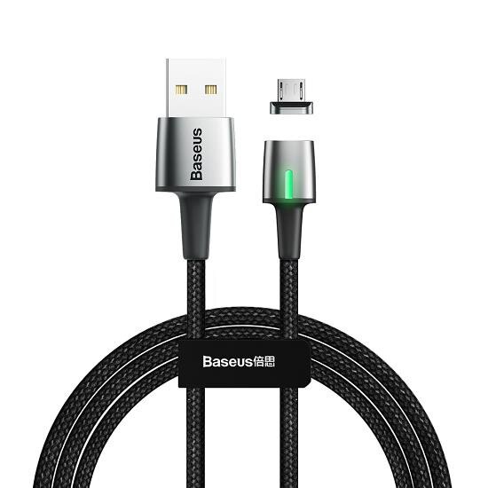 Cablu Magnetic Universal Micro USB 2.4A 1M - Baseus Zinc CAMXC-A01 Negru/Auriu