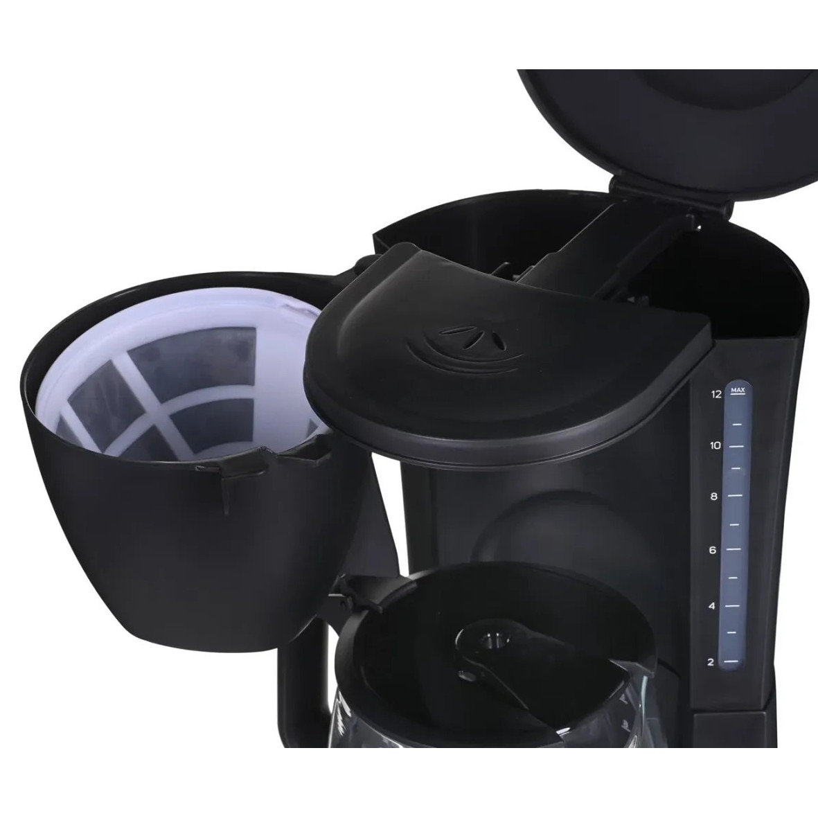 Cafetiera Programabila Taurus Verona Legend, 900W, 12 Cesti, Ecran LCD, Timer 24h, Sistem Anti‑Picurare, Functie Mentinere la Cald, Oprire Automata, Indicator Nivel Apa, Filtru Permanent, Design Negru‑Inox
