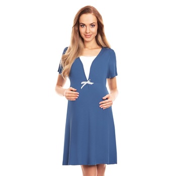 Camasa alaptat, albastra cu fundita L-XL Camasa alaptat, albastra cu fundita L-XL