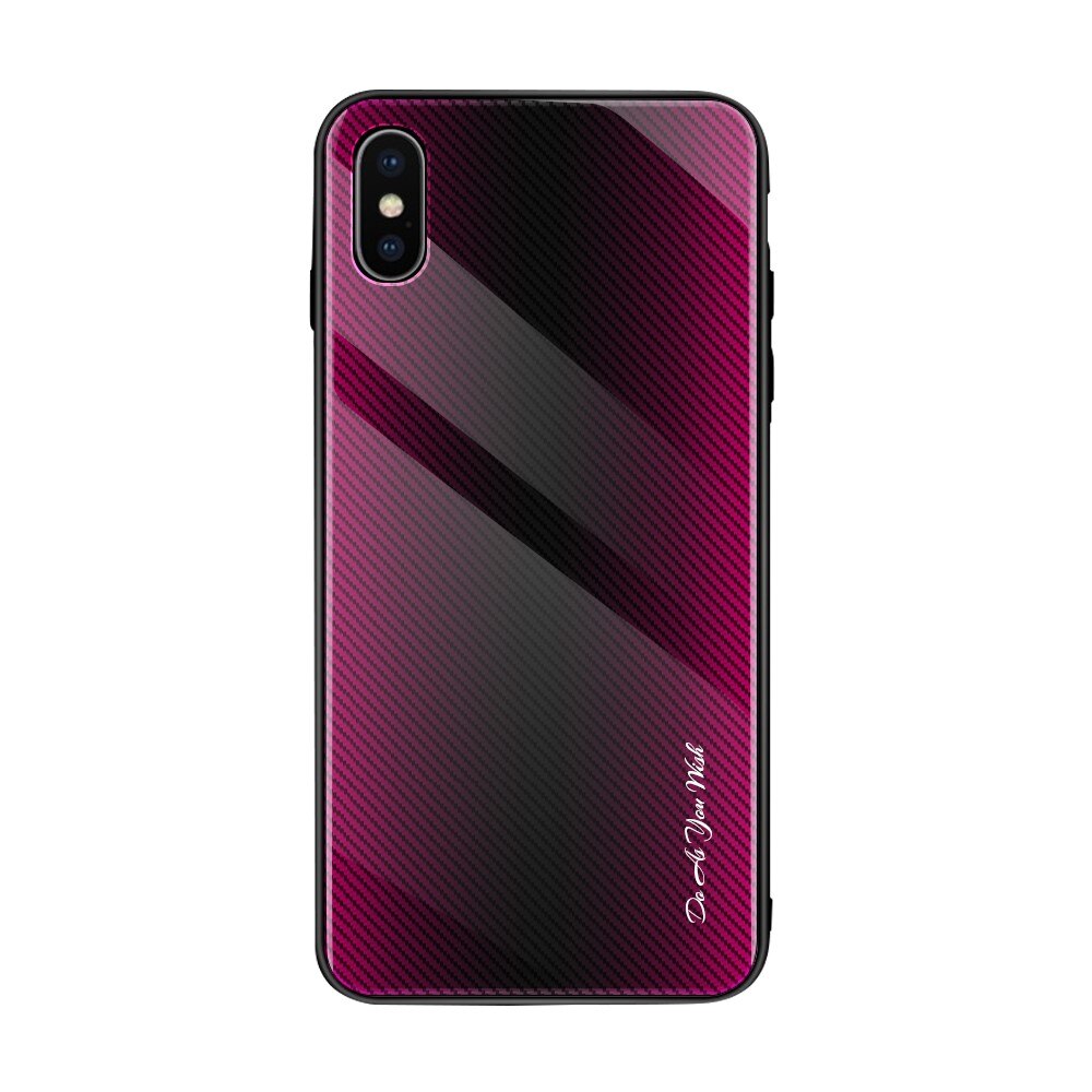 Husa silicon sticla Iphone Xs Max , Roz