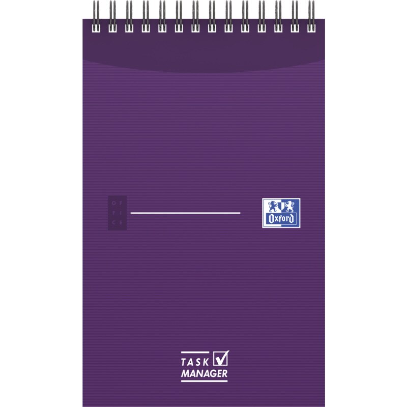 Blocnotes cu spirala A5+, OXFORD Task Manager, 70 file - 90g/mp, Scribzee, coperta carton - dictando