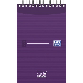 Blocnotes cu spirala A5+, OXFORD Task Manager, 70 file - 90g/mp, Scribzee, coperta carton - dictando Blocnotes cu spirala A5+, OXFORD Task Manager, 70 file - 90g/mp, Scribzee, coperta carton - dictando