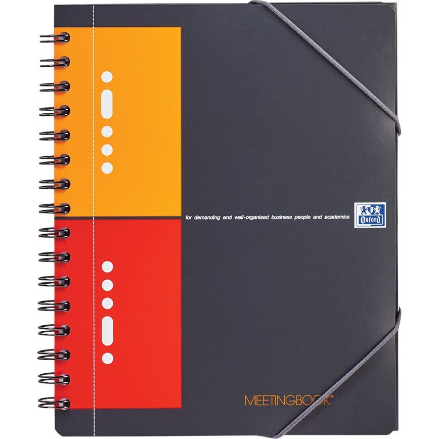 Caiet cu spirala A5+, OXFORD Int. Meetingbook, 80 file - 80g/mp, Scribzee, 10 perf, coperta PP - mate
