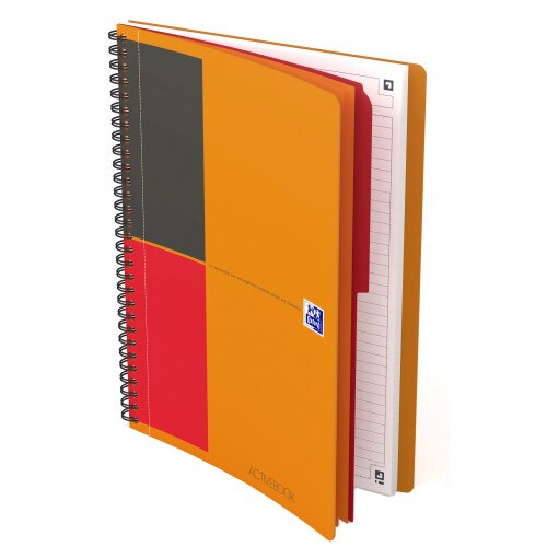 Caiet cu spirala B5, OXFORD Int. Activebook, 80 file - 80g/mp, Scribzee, coperta PP - dictando