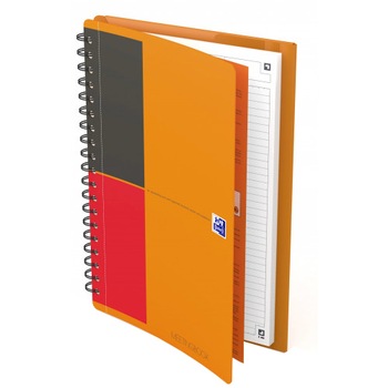 Caiet cu spirala B5, OXFORD Int. Meetingbook, 80 file - 80g/mp, Scribzee, coperta PP - dictando Caiet cu spirala B5, OXFORD Int. Meetingbook, 80 file - 80g/mp, Scribzee, coperta PP - dictando